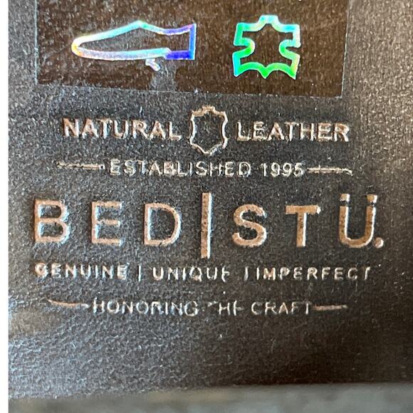 Bed Stu Ida Womens Brown Leather Hook and Loop Heeled Bootie Boots Size 6.5 Shoe - Picture 9 of 11